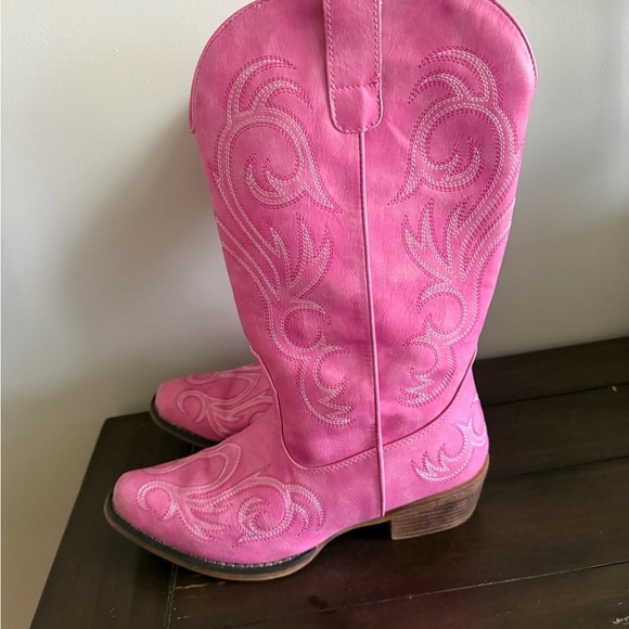 Roper Pink Western Cowboy Boots – Women’s 9 - Picture 2 of 8